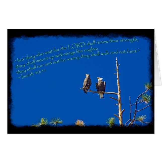 Isaiah 40:31 Black Edge (Vorderseite (Horizontal))