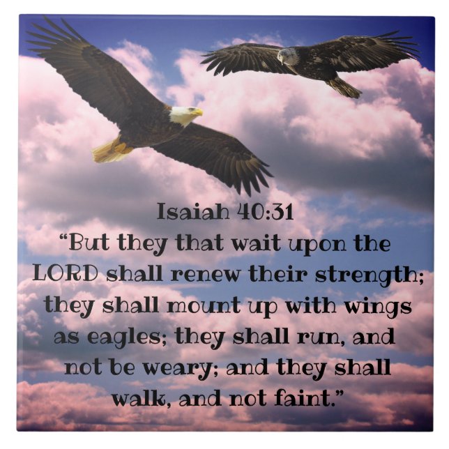 ISAIAH 40:31 CERAMIC TILE FLIESE (Vorderseite)