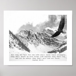 Isaiah 40:31 Die an den Lord Eagle glauben Poster