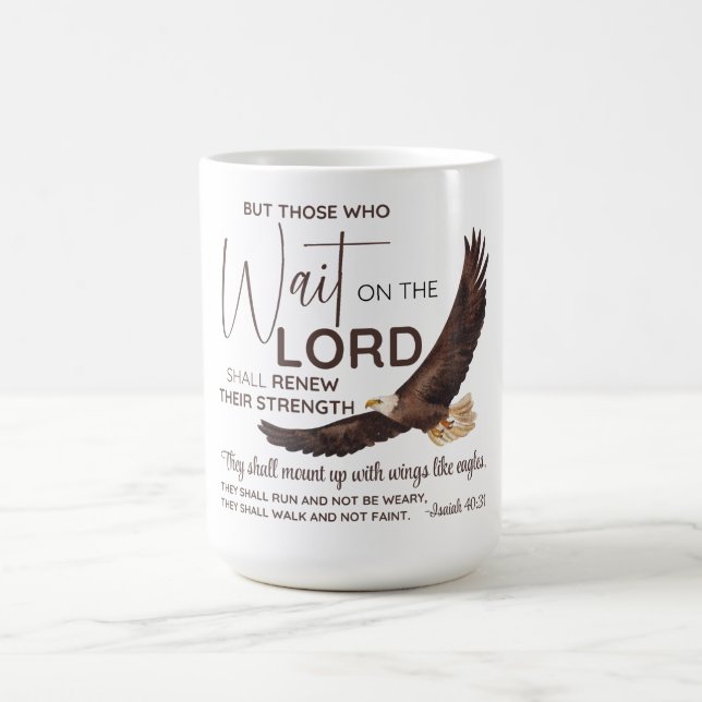 Isaiah 40:31 Die auf die Lord Scripture warten Kaffeetasse (Mittel)