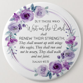 Isaiah 40:31 Die warten auf den Herrn Floral Button