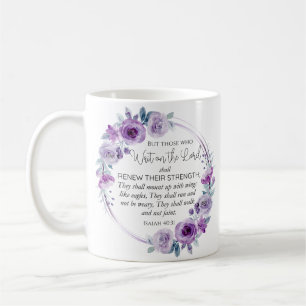 Isaiah 40:31 Die warten auf den Herrn Floral Kaffeetasse