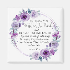 Isaiah 40:31 Die warten auf den Herrn Floral Magnet