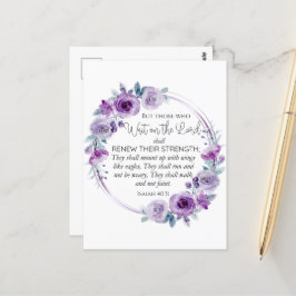 Isaiah 40:31 Die warten auf den Herrn Floral Postkarte
