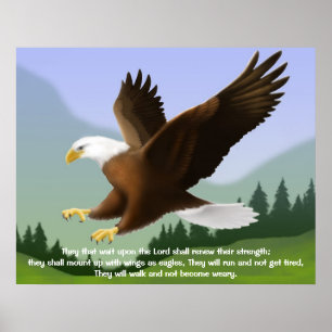 Isaiah 40:31 Eagle Print Poster
