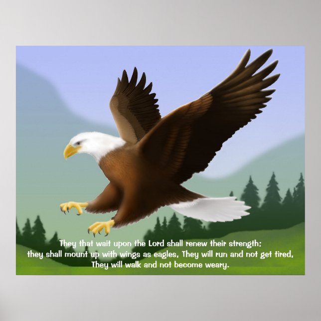 Isaiah 40:31 Eagle Print Poster (Vorne)