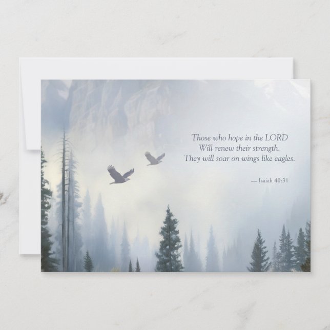Isaiah 40:31 Eagles Wings Scripture Note Card (Vorderseite)