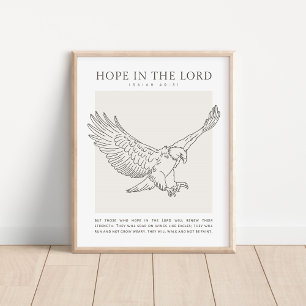Isaiah 40:31 Hoffnung im Herrn Poster