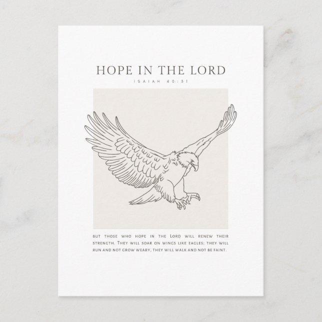 Isaiah 40:31 Hoffnung im Herrn Postkarte (Vorderseite)
