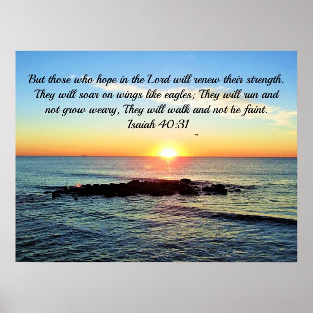 ISAIAH 40:31 HOFFNUNG IN DER LORD-SCRIPTURE POSTER (Vorne)