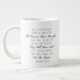 Isaiah 40:31 Hope Bible Verse Mug Jumbo-Tasse