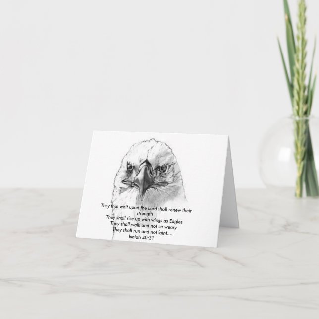 Isaiah 40:31 karte (Vorderseite)