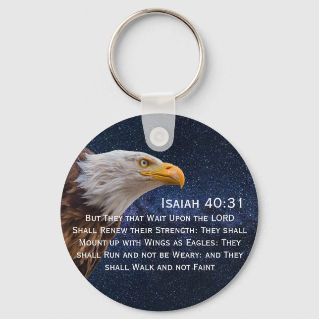 Isaiah 40:31 Keyring Schlüsselanhänger (Vorderseite)