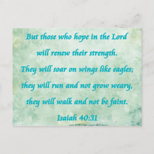 Isaiah 40-31 postkarte