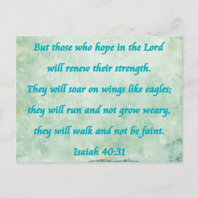 Isaiah 40-31 postkarte (Vorderseite)
