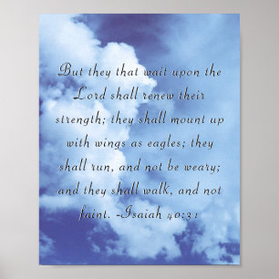 Isaiah 40:31 Schrift-Plakat Poster