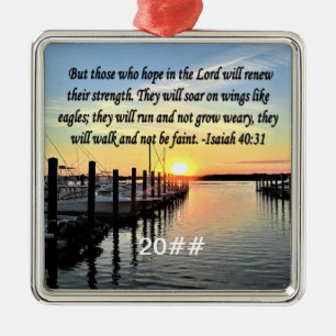 ISAIAH 40:31 SCRIPTURE VERSE ORNAMENT AUS METALL