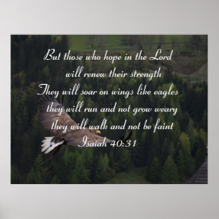 Isaiah 40:31 - Sie werden auf Flügeln wie Adler st Poster