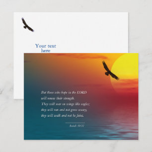 Isaiah 40:31 Verse Bible Lord Eagle steil ansteige Postkarte
