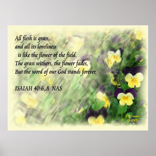 Isaiah 40:6.8 Bible Verse Poster (Vorne)