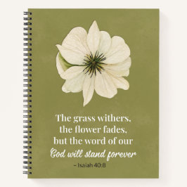 Isaiah 40:8 Christliches Journal der Blumenbibel Notizbuch