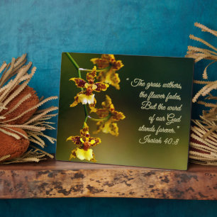 Isaiah 40:8 Inspiration Fotoplatte