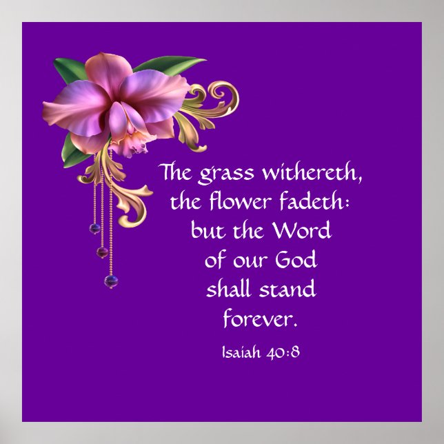 Isaiah 40:8 poster (Vorne)