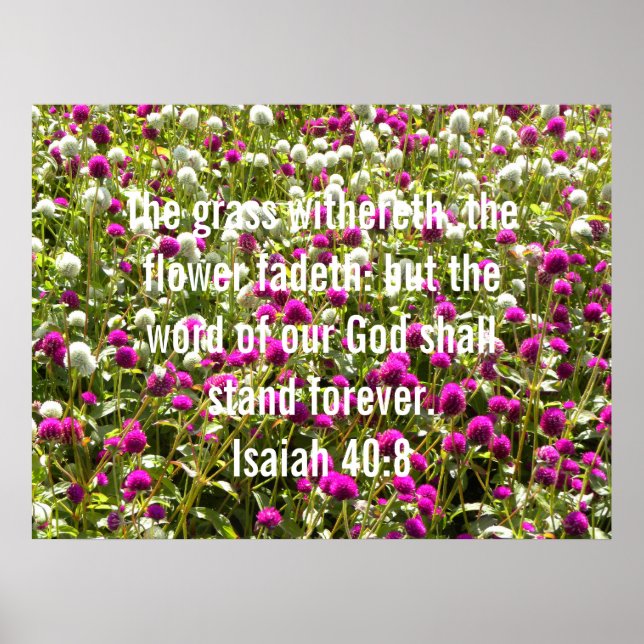 Isaiah 40:8 poster (Vorne)