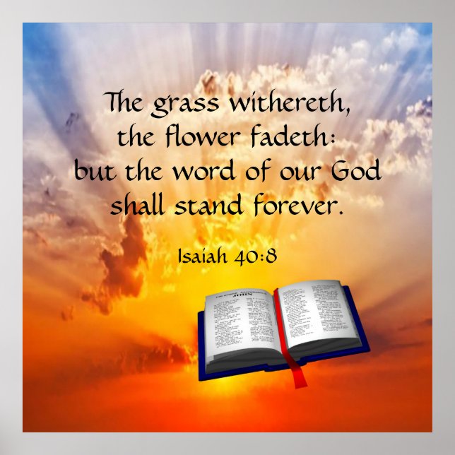 Isaiah 40:8 poster (Vorne)