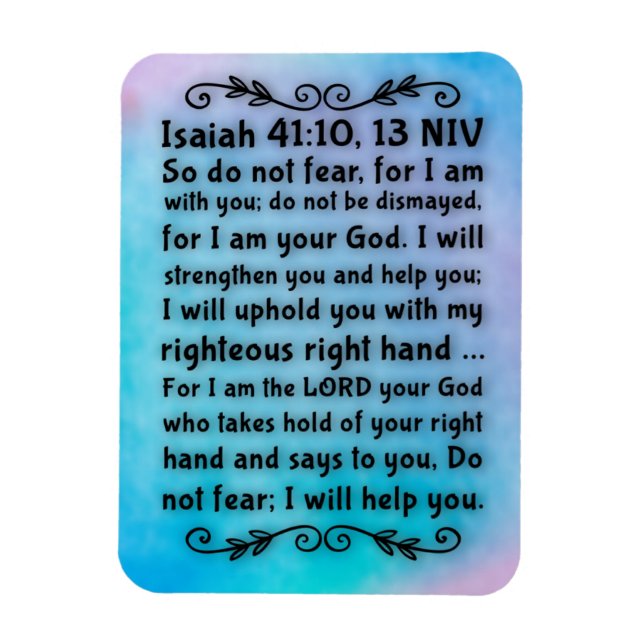 Isaiah 41:10; 13 Bibel Verse Magnet (Vertikal)