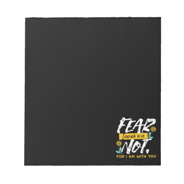 Isaiah 41:10 - Angst nicht Inspiration Bibel Verse Notizblock (Vorderseite)