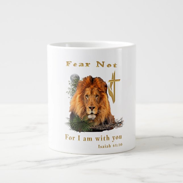 Isaiah 41:10 Artikel Jumbo-Tasse (Vorderseite)