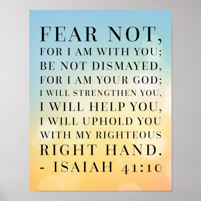 Isaiah 41:10 Bibelangebot Poster (Vorne)