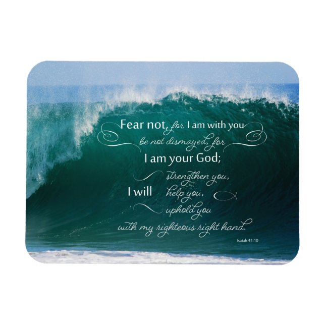 Isaiah 41 10 Bible Verse Foto Magnet (Horizontal)