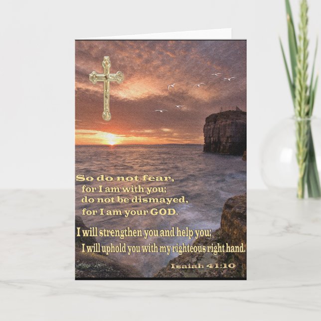 Isaiah 41: 10 christliche Karte (Vorderseite)