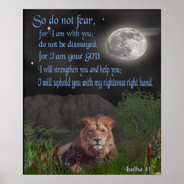 Isaiah 41: 10 christliches Poster (Vorne)