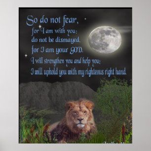 Isaiah 41:10 christliches Poster