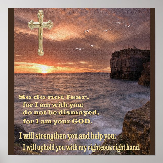 Isaiah 41 10 christliches Poster (Vorne)