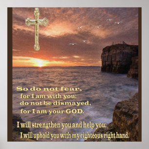 Isaiah 41 10 christliches Poster