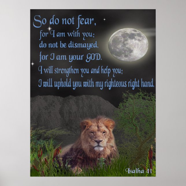 Isaiah 41: 10 christliches Poster (Vorne)