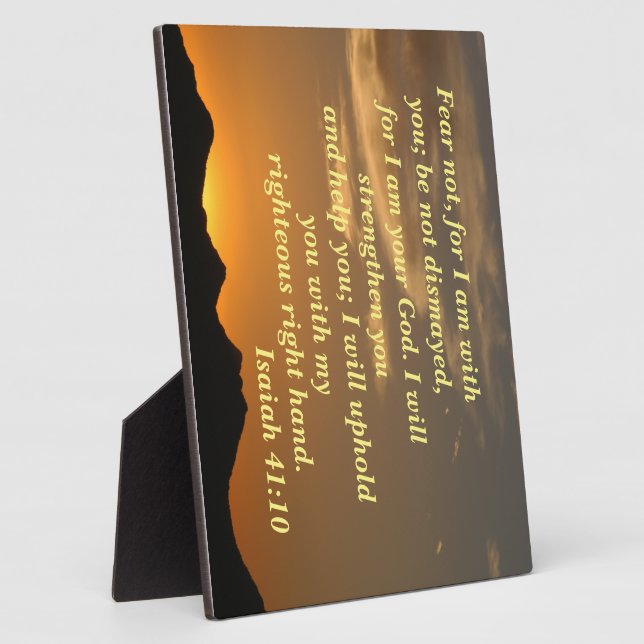 Isaiah 41:10 Fürchte dich nicht, denn ich bin bei  Fotoplatte (Seite)