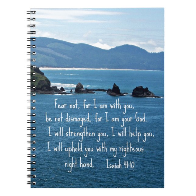 Isaiah 41:10 Fürchte mich nicht, weil ich bei dir  Notizblock (Vorderseite)