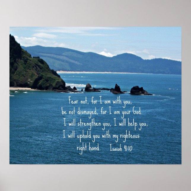 Isaiah 41:10 Fürchte mich nicht, weil ich bei dir  Poster (Vorne)