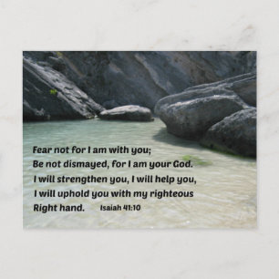 Isaiah 41:10 Fürchte mich nicht, weil ich bei dir Postkarte