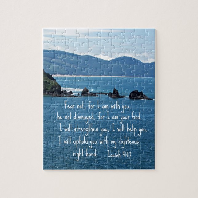 Isaiah 41:10 Fürchte mich nicht, weil ich bei dir  Puzzle (Vertikal)