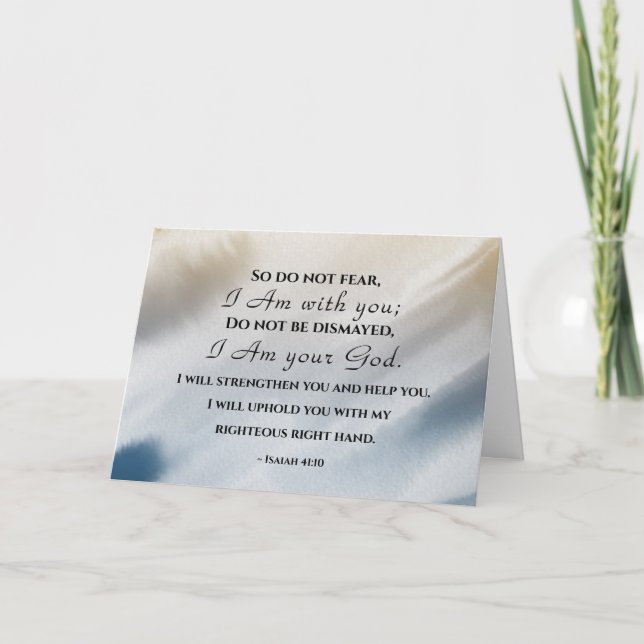 Isaiah 41:10 Fürchte nicht, dass ich bei dir bin B Karte (Vorderseite)