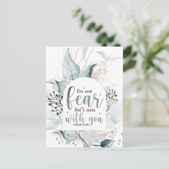 Isaiah 41:10 Fürchte nicht, dass ich bei dir bin B Postkarte (Stehend Vorderseite)