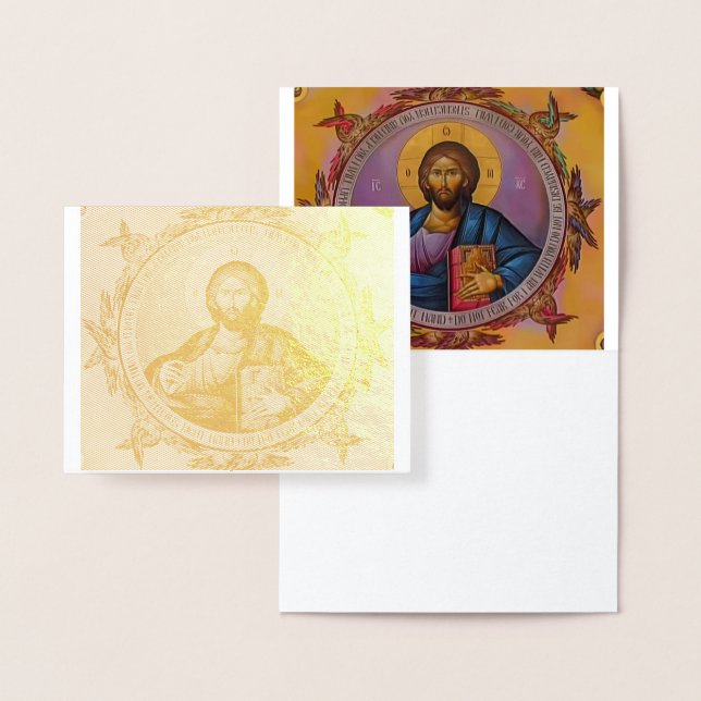 Isaiah 41:10 Jesus Christ Gold Foil Card Folienkarte (Anzeige)