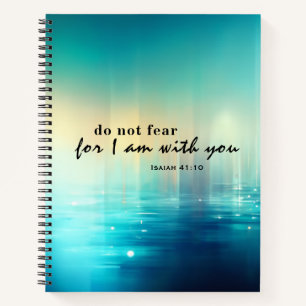 Isaiah 41:10 keine Angst Bibel Verse Blue Abstrakt Notizbuch