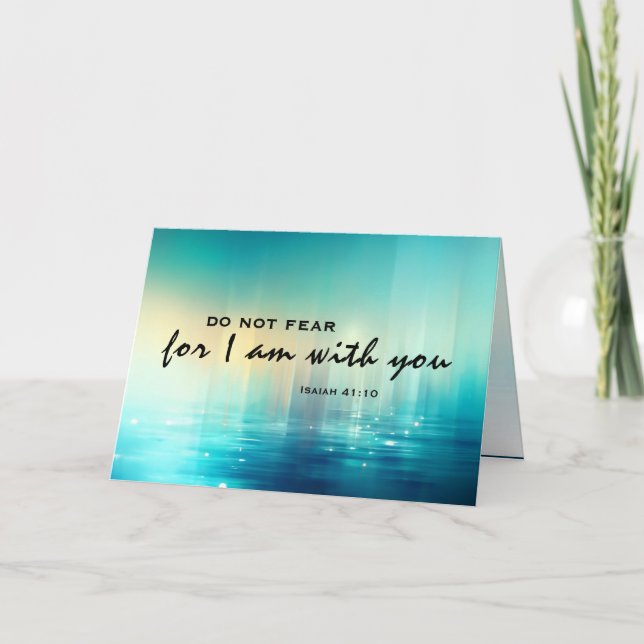 Isaiah 41:10 keine Angst Bibelverse Christlich Karte (Vorderseite)